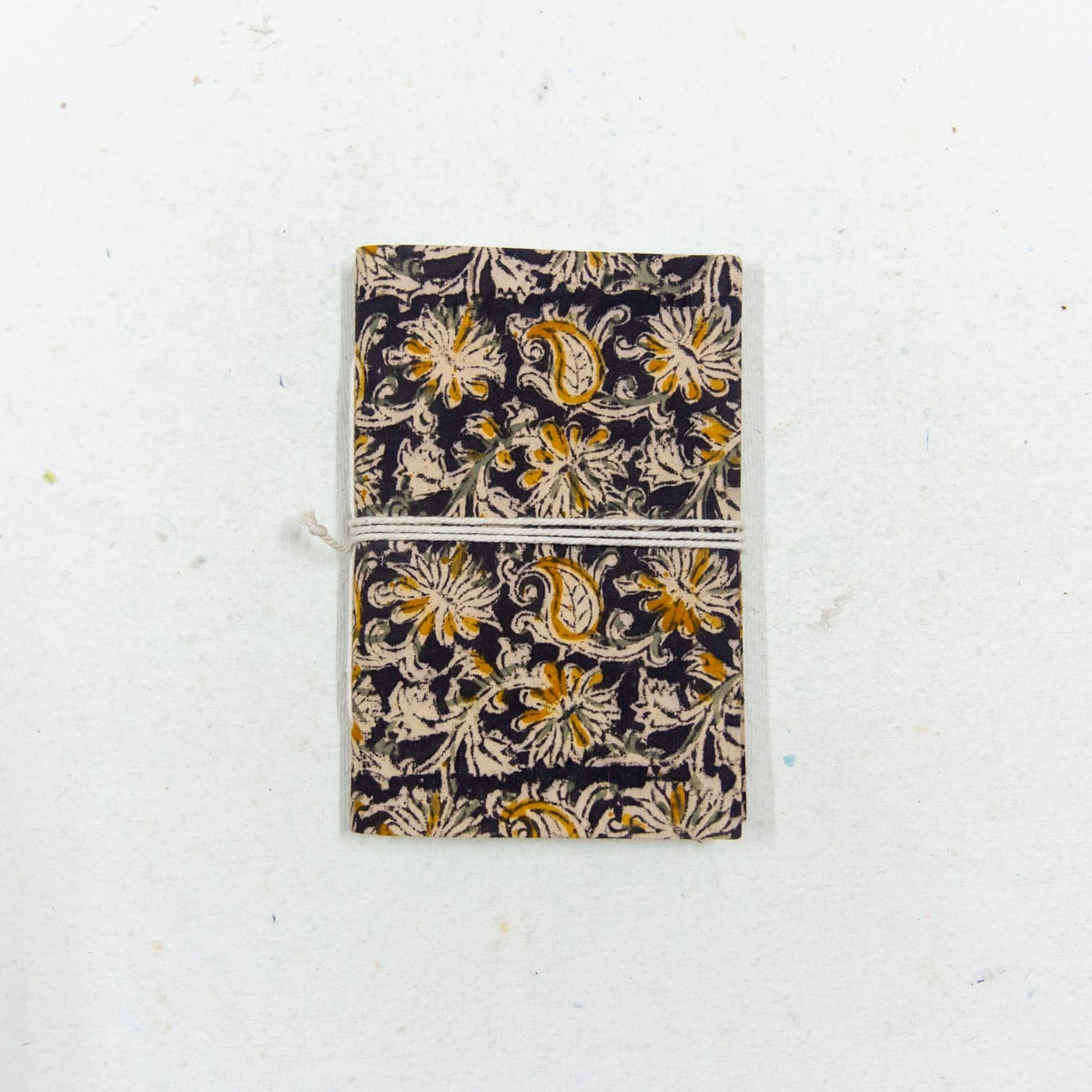 Black Floral — Cotton notebook