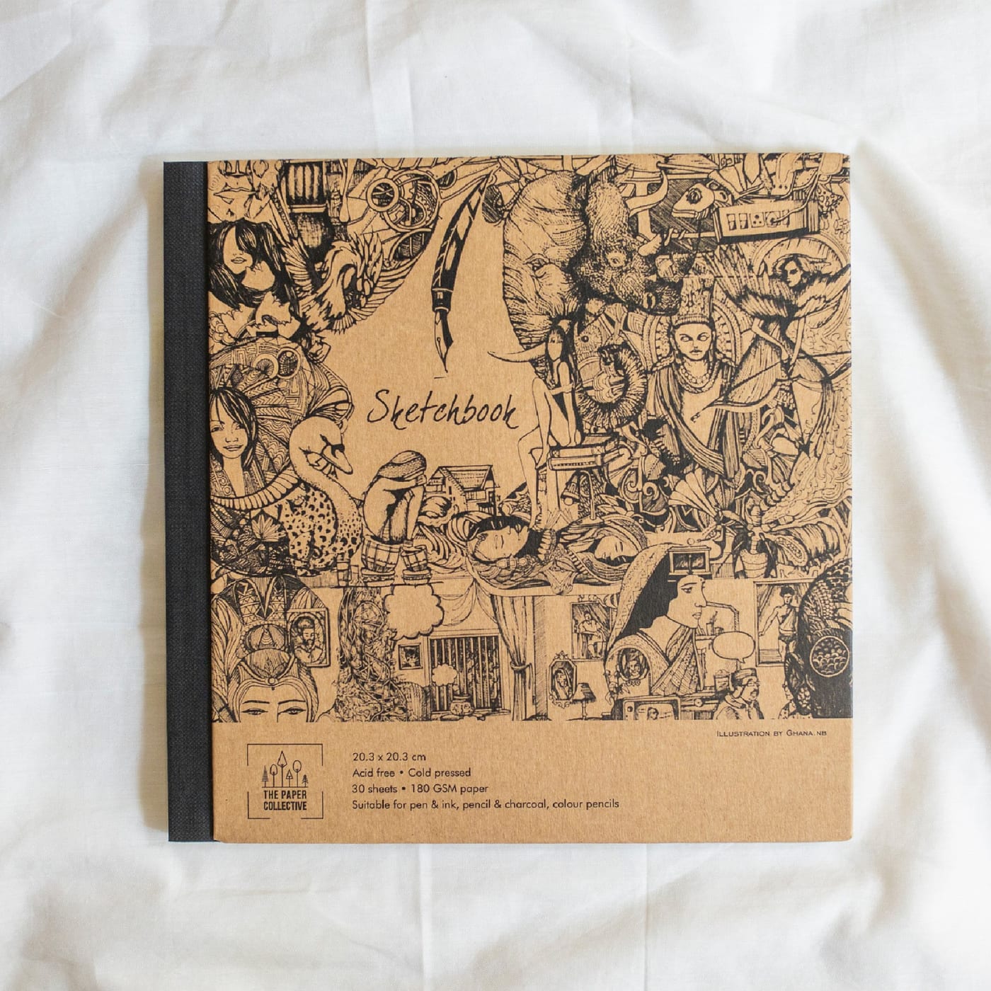 8x8 in. Layflat Sketchbook — Kraft sketchbook