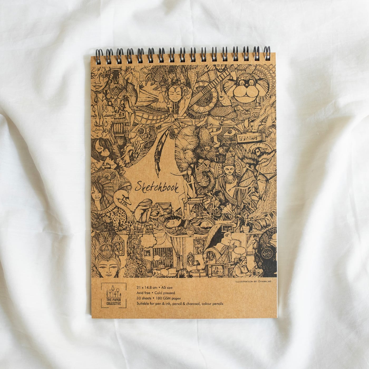 A5 Wire-O Sketchbook — Kraft sketchbook